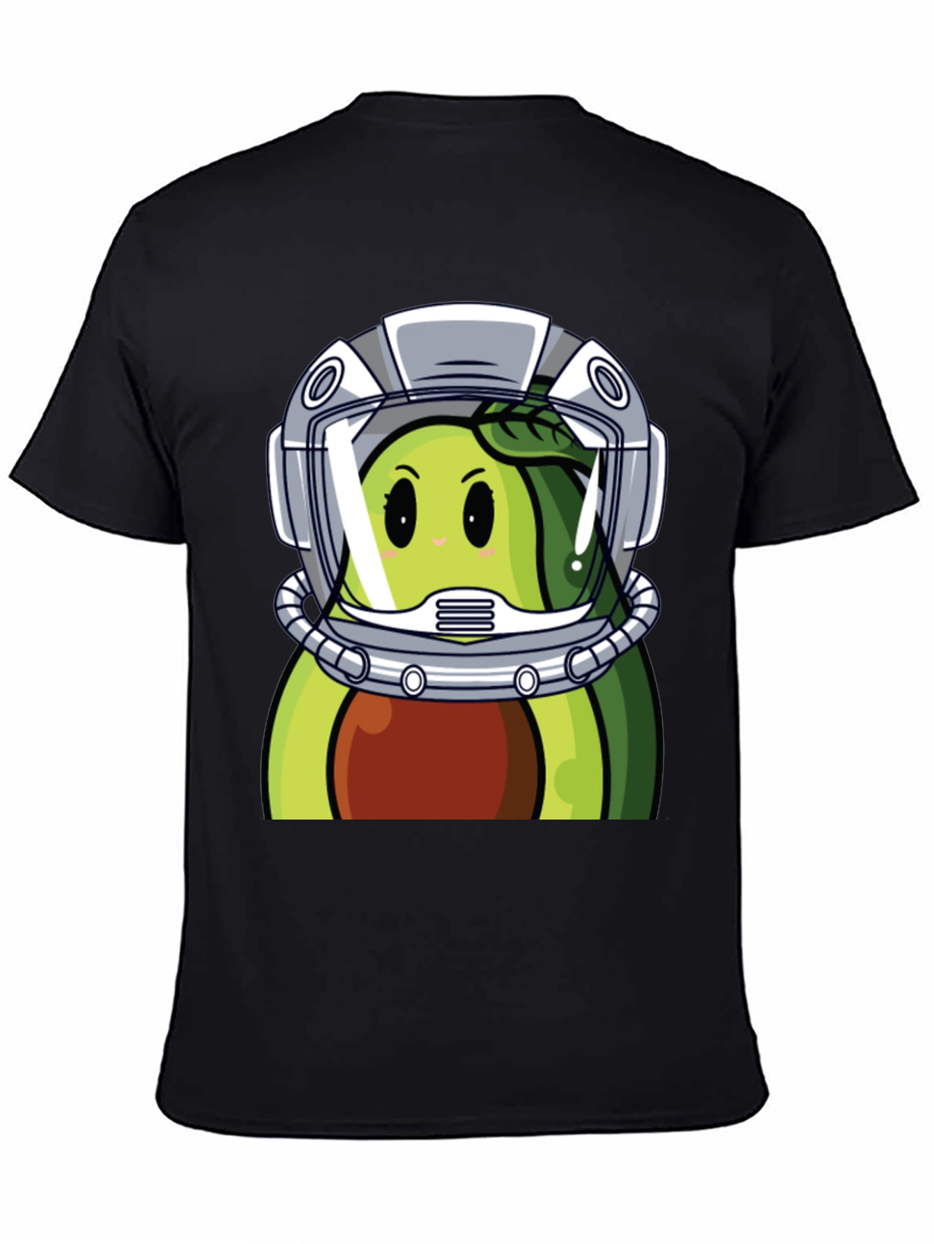 Avocado Astronaut Graphic Tee - Unique Black T-Shirt