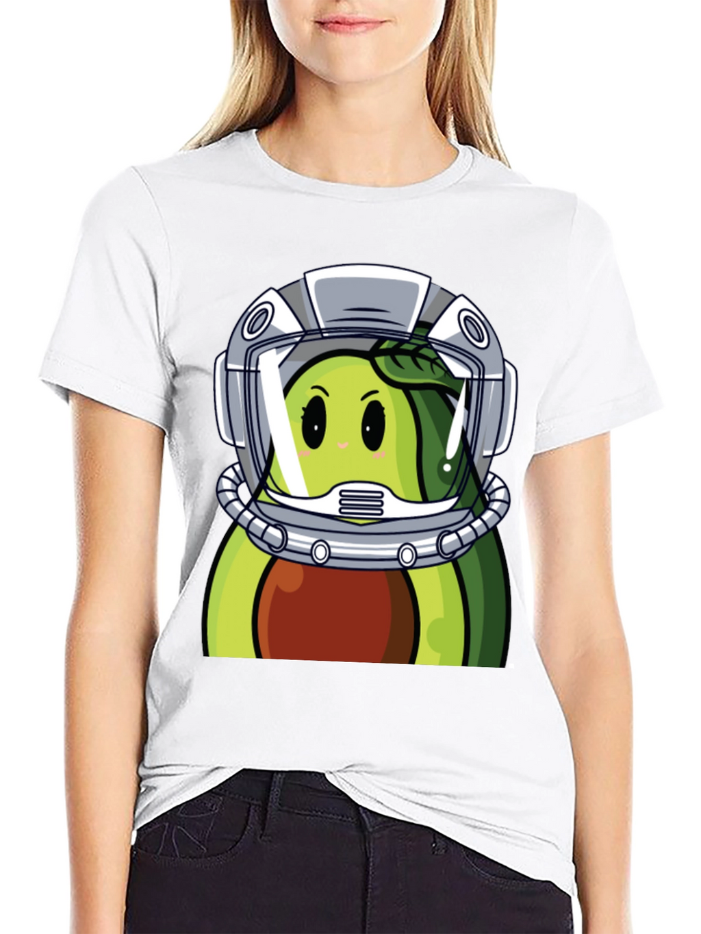 Avocado Astronaut Graphic Tee - Unique Black T-Shirt