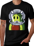Avocado Astronaut Graphic Tee - Unique Black T-Shirt