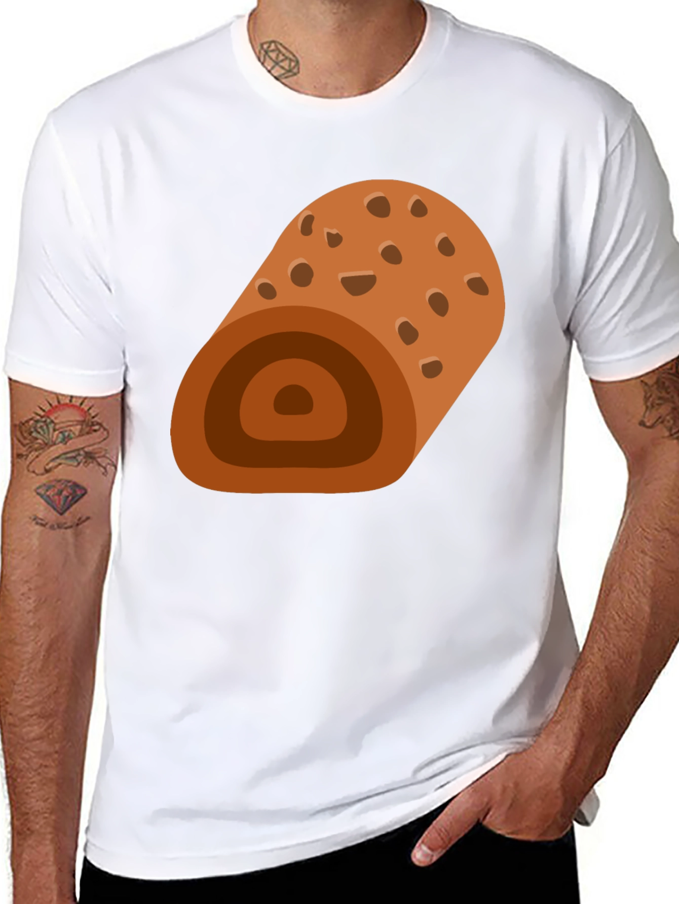 Swiss Roll Graphic Tee - Funny Dessert Shirt
