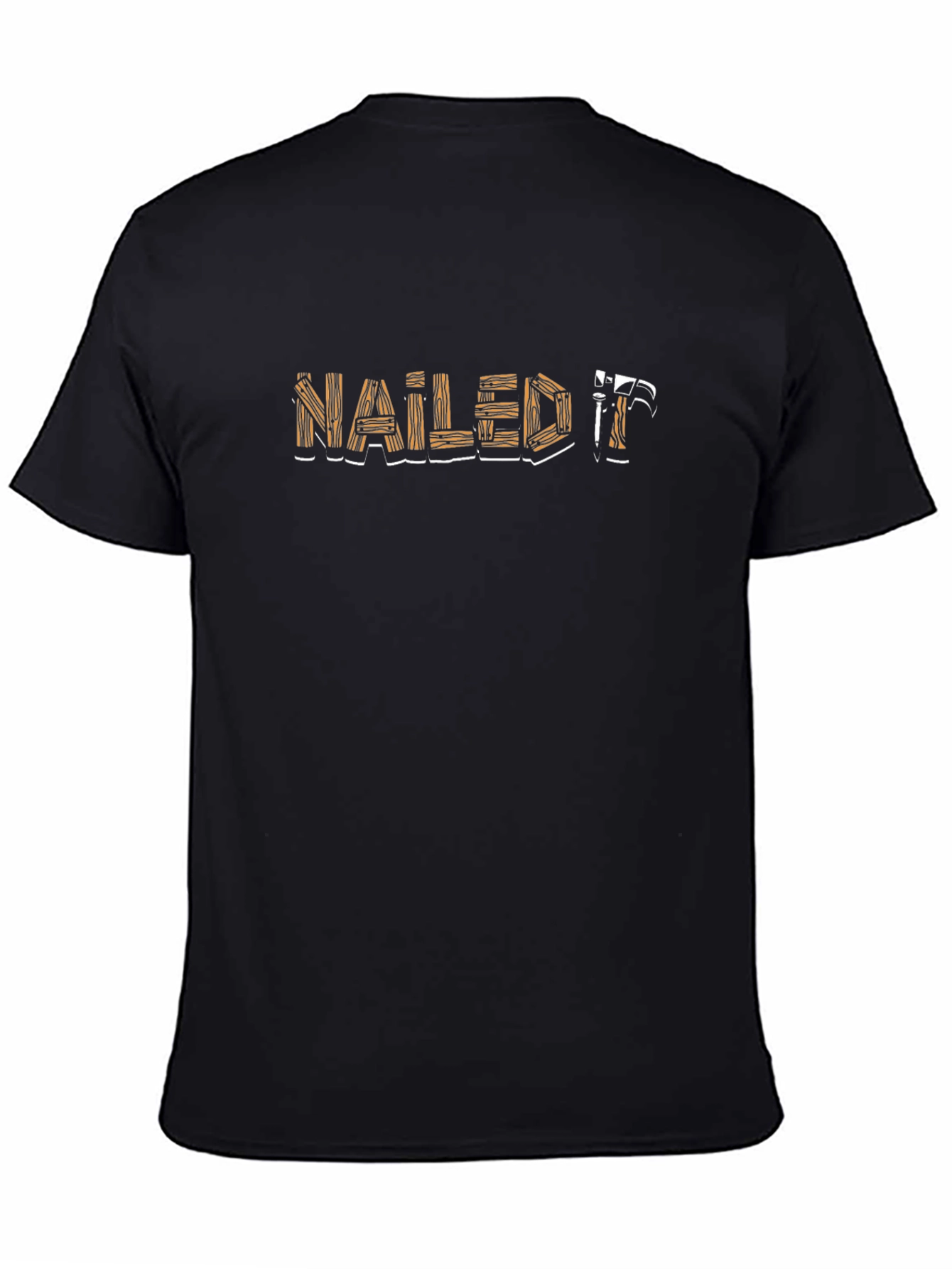 Nailed It Graphic Tee - Black Cotton Casual