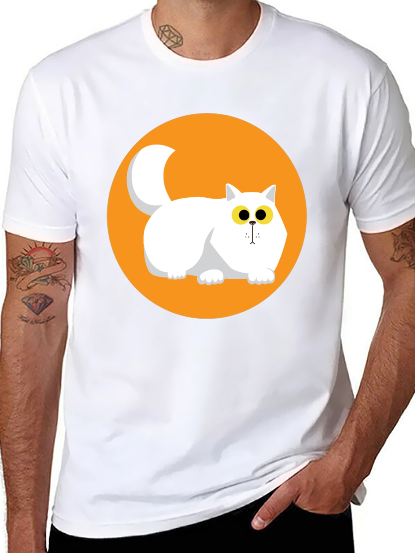 Cool Cat Graphic Tee - Black T-Shirt