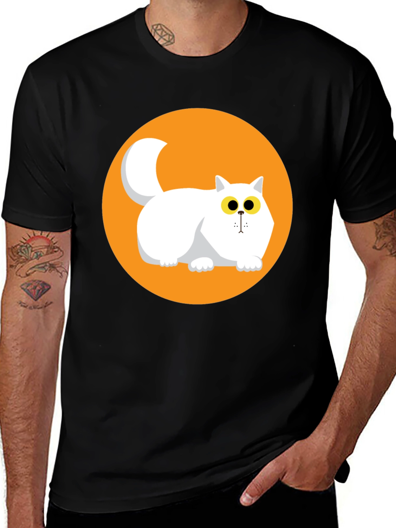 Cool Cat Graphic Tee - Black T-Shirt