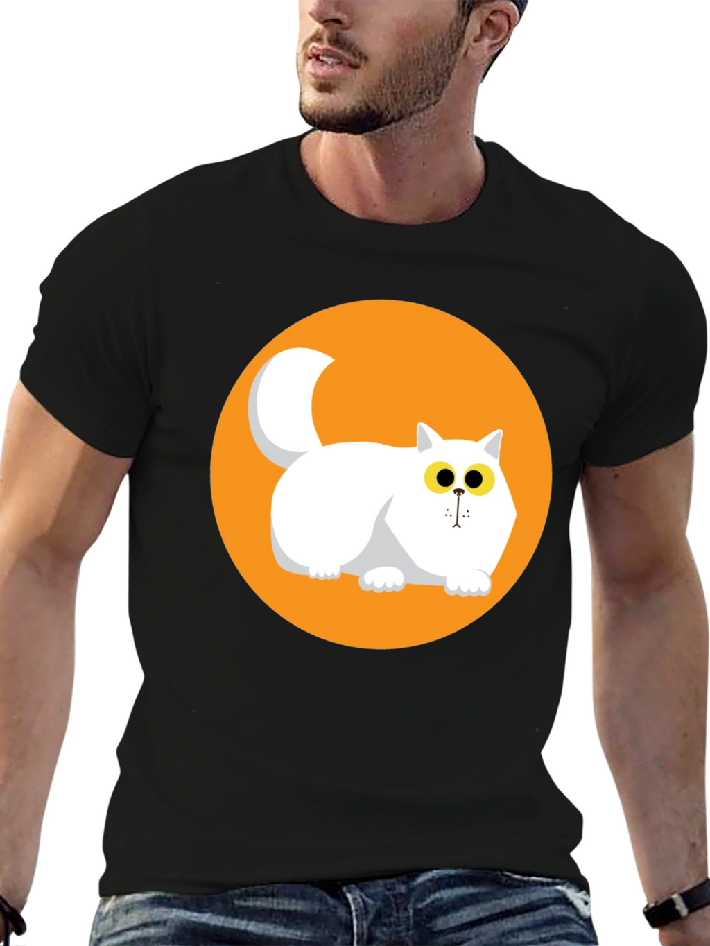 Cool Cat Graphic Tee - Black T-Shirt