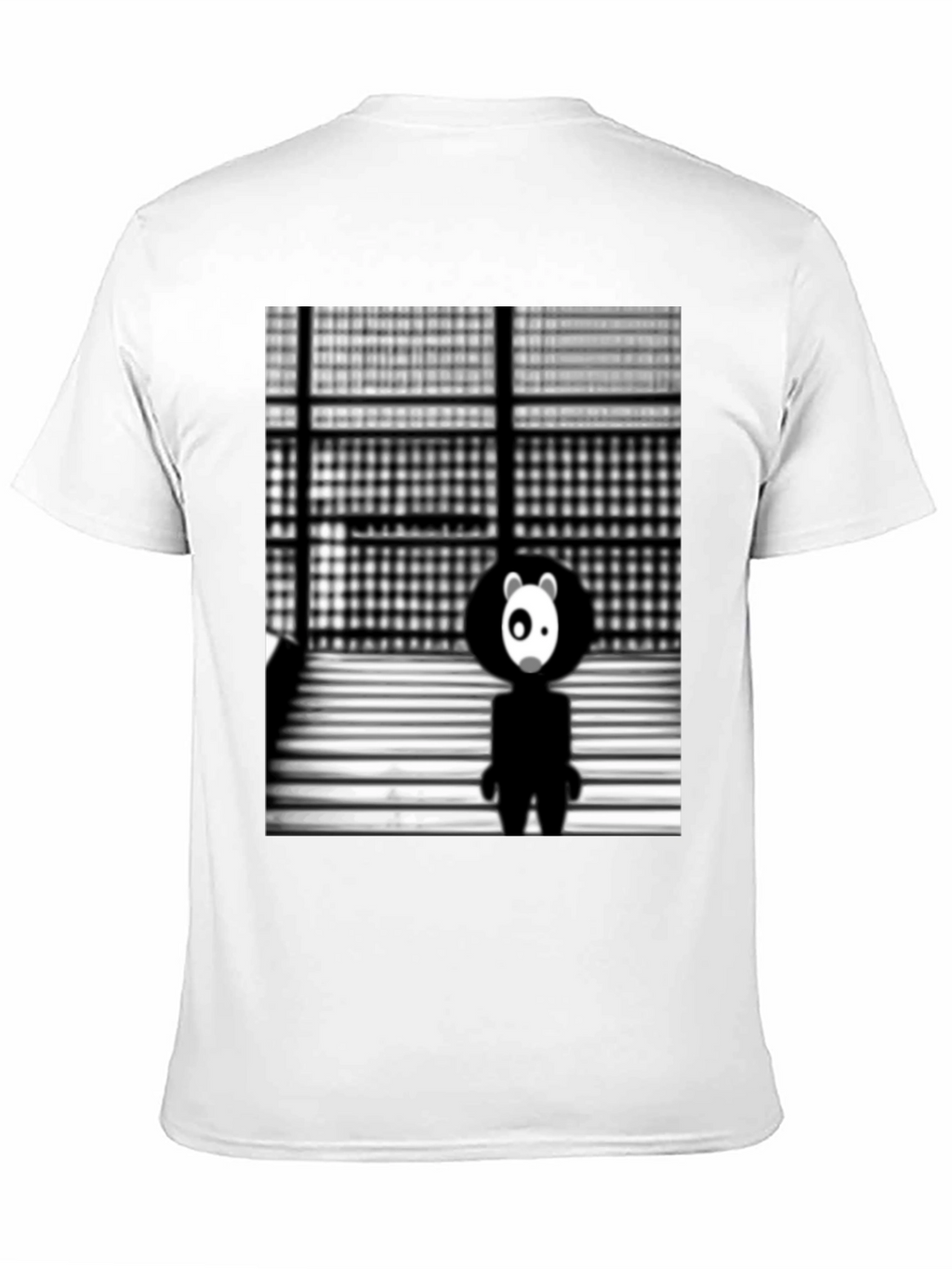 Abstract Panda Graphic Black T-Shirt