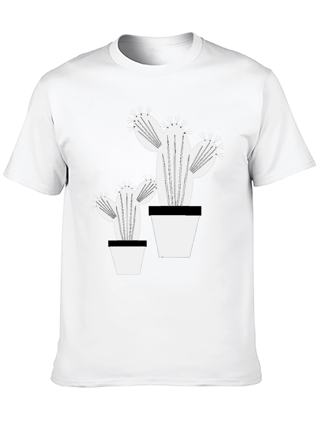 Trendy Cactus Graphic Tee - Stylish Plant Lover Shirt