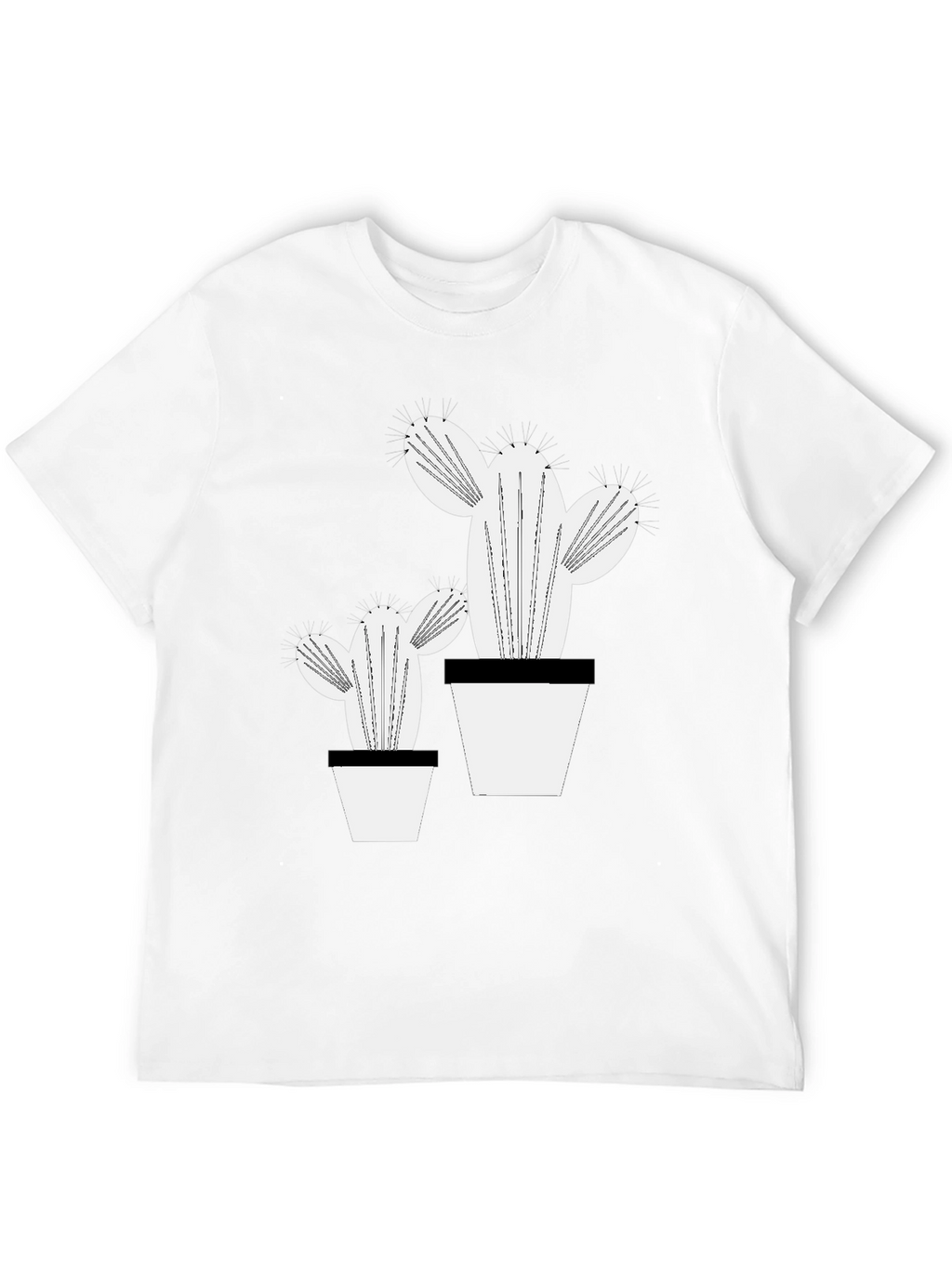 Trendy Cactus Graphic Tee - Stylish Plant Lover Shirt