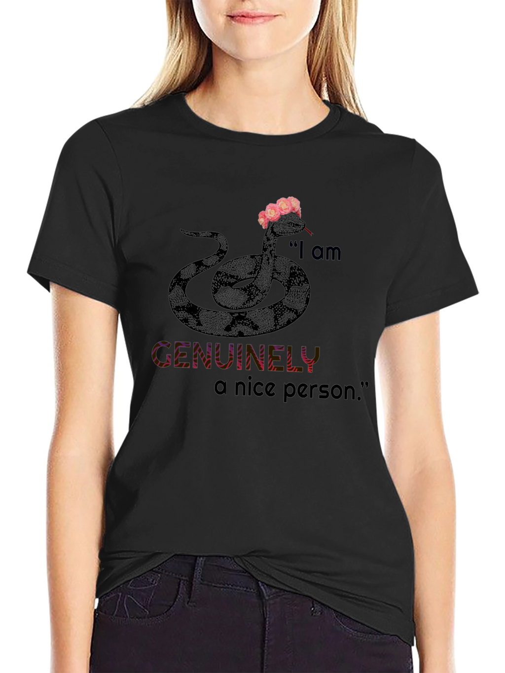 I am Genuinely A Nice Person Snake Graphic Tee