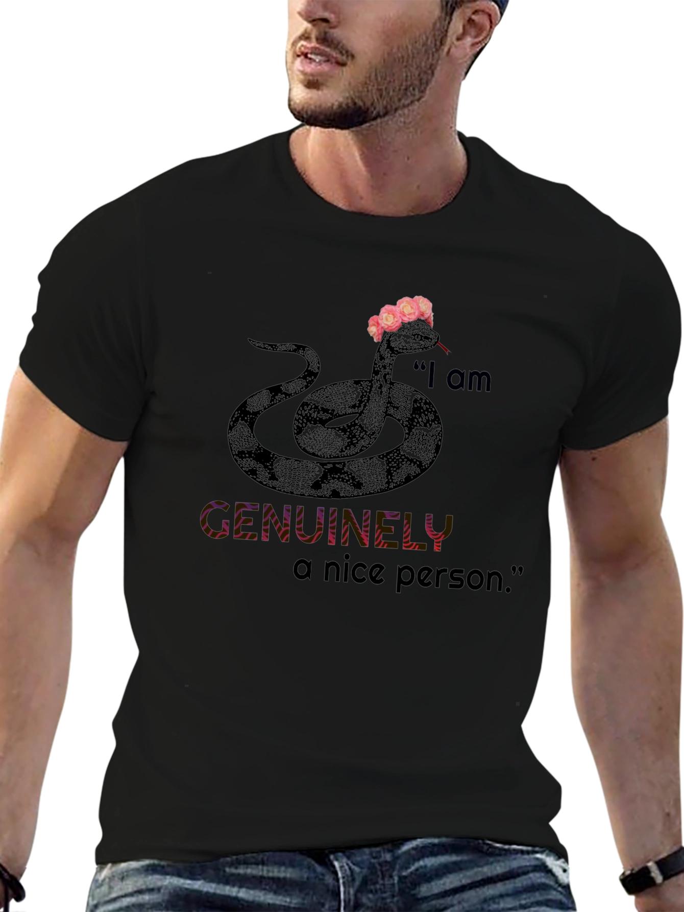 I am Genuinely A Nice Person Snake Graphic Tee