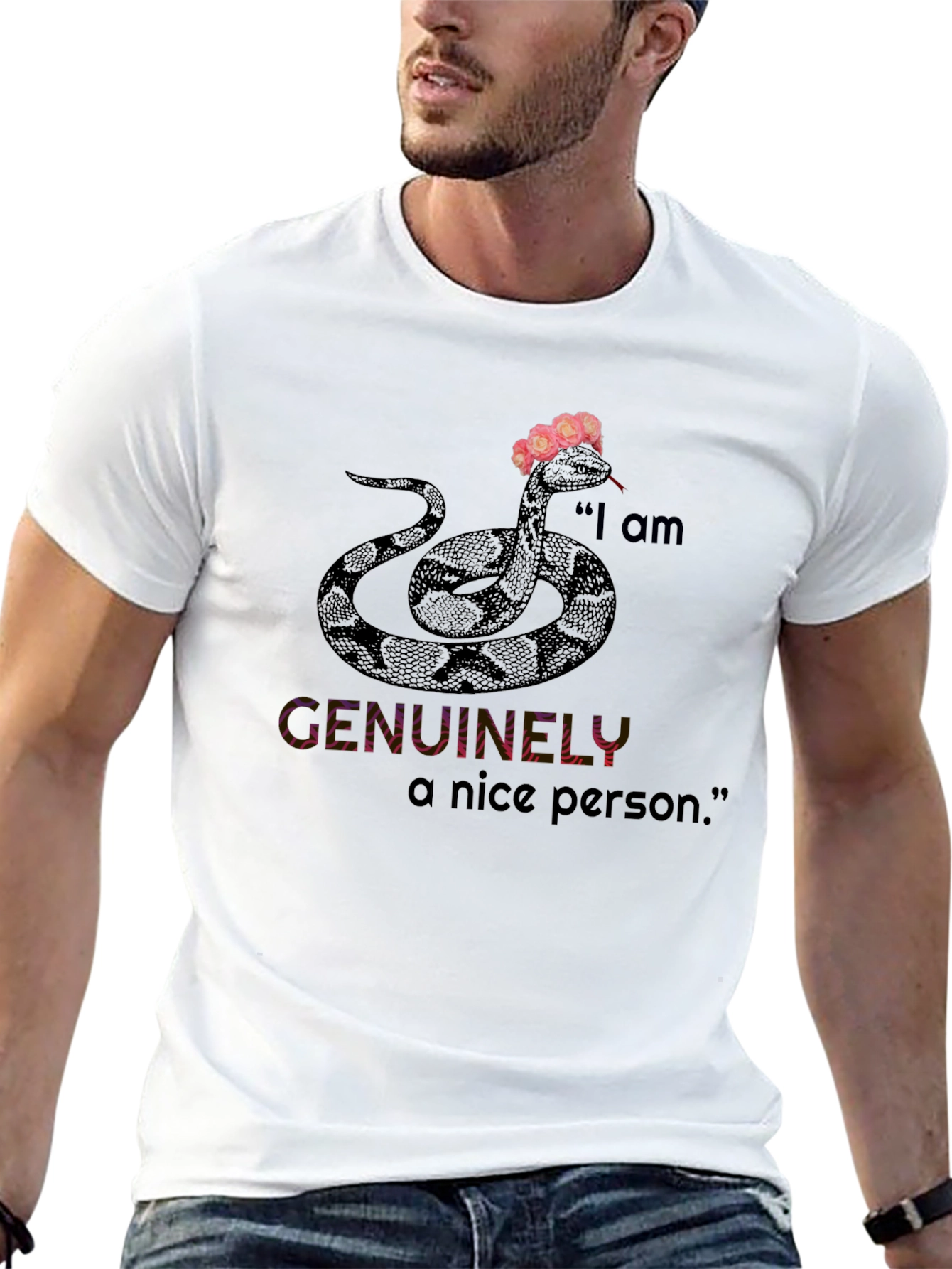 I am Genuinely A Nice Person Snake Graphic Tee