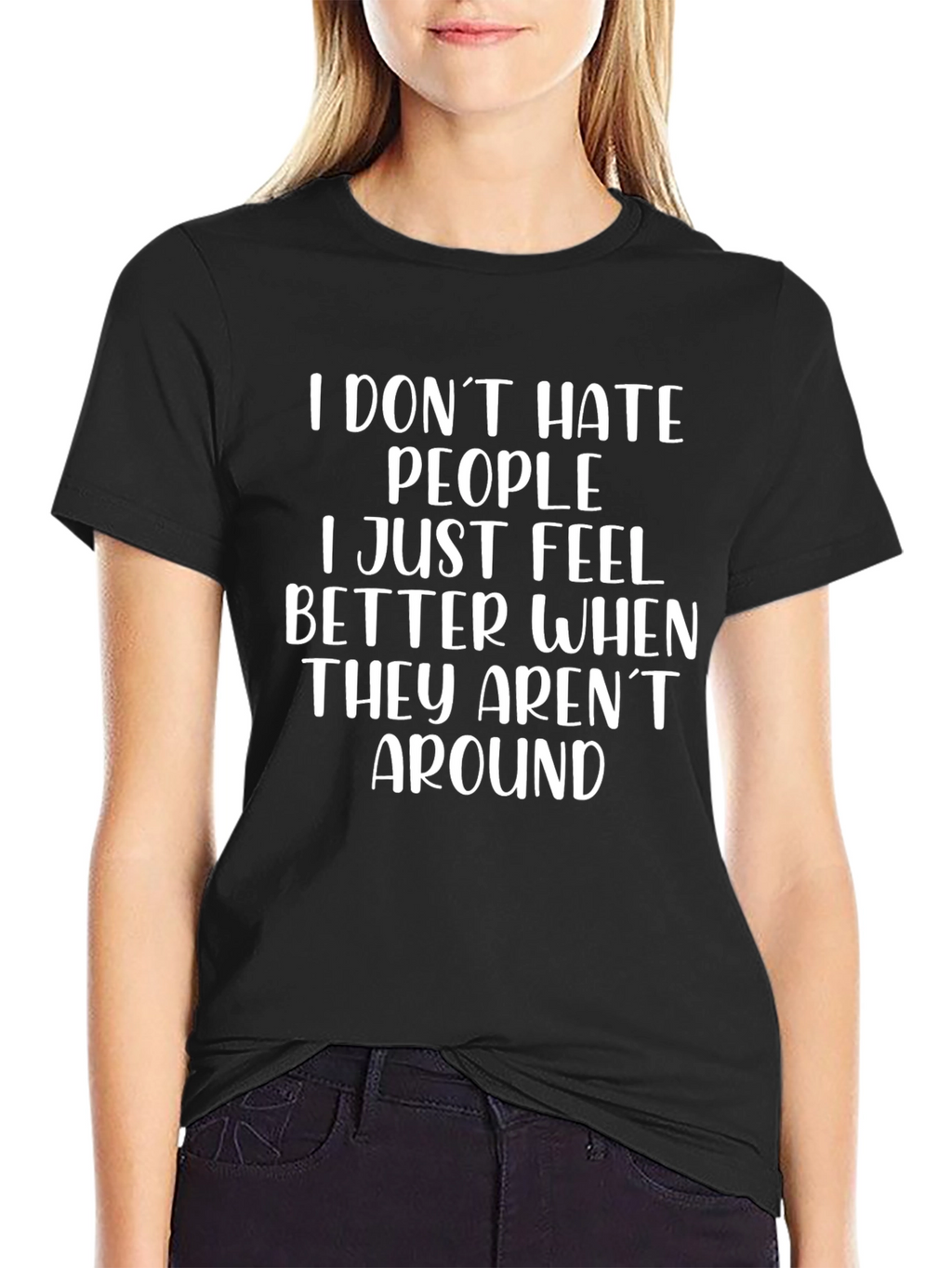 Introvert Humor T-Shirt - I Dont Hate People
