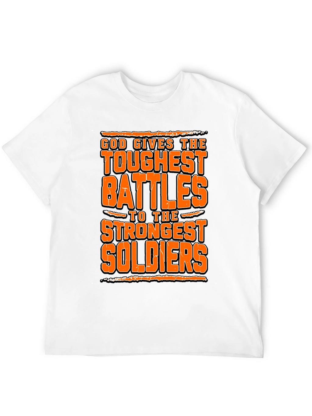 God Gives Toughest Battles Graphic Tee