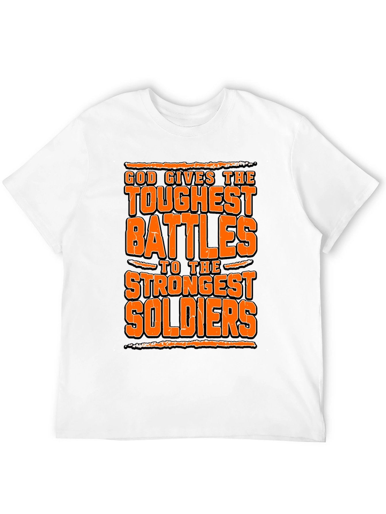 God Gives Toughest Battles Graphic Tee