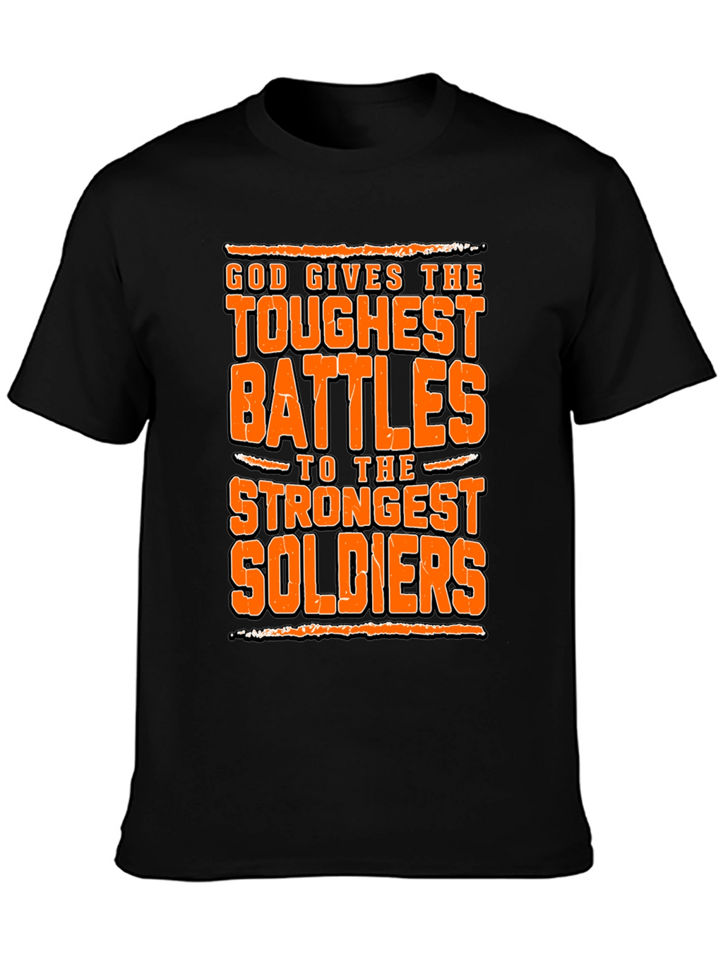 God Gives Toughest Battles Graphic Tee