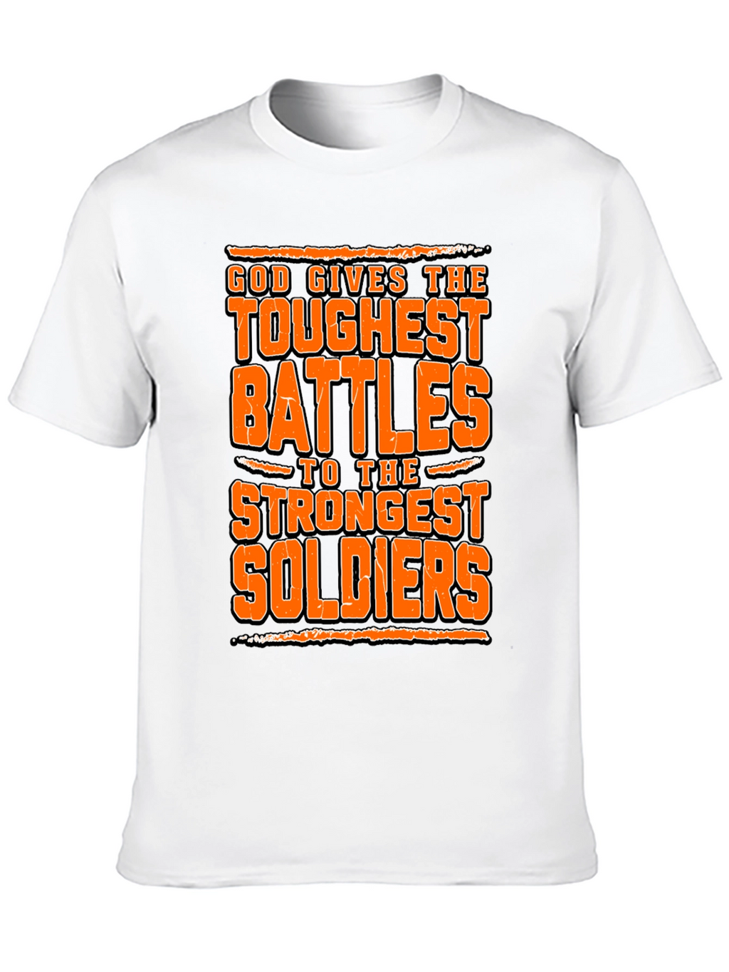 God Gives Toughest Battles Graphic Tee