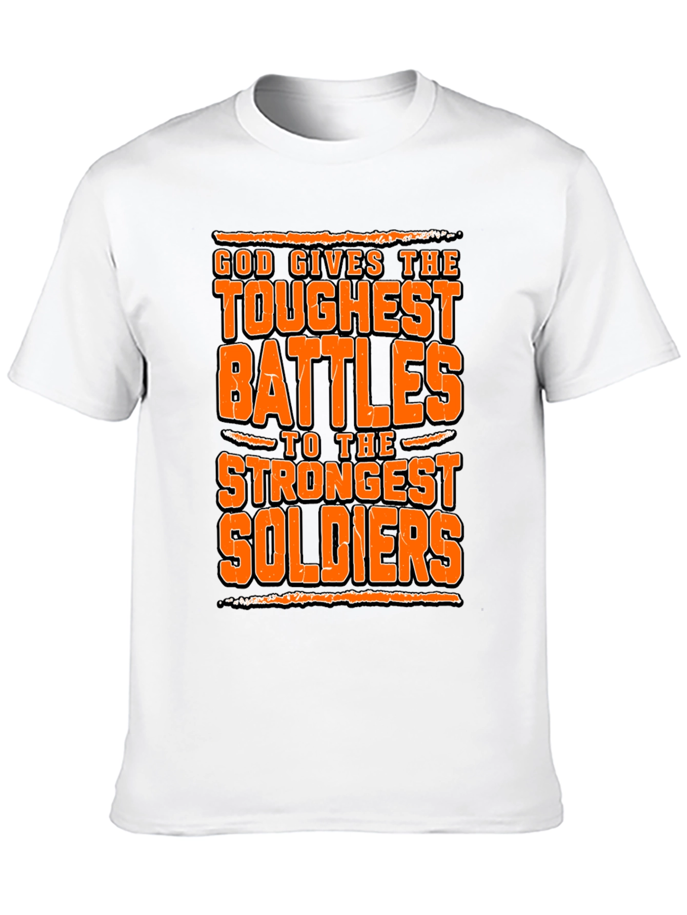 God Gives Toughest Battles Graphic Tee