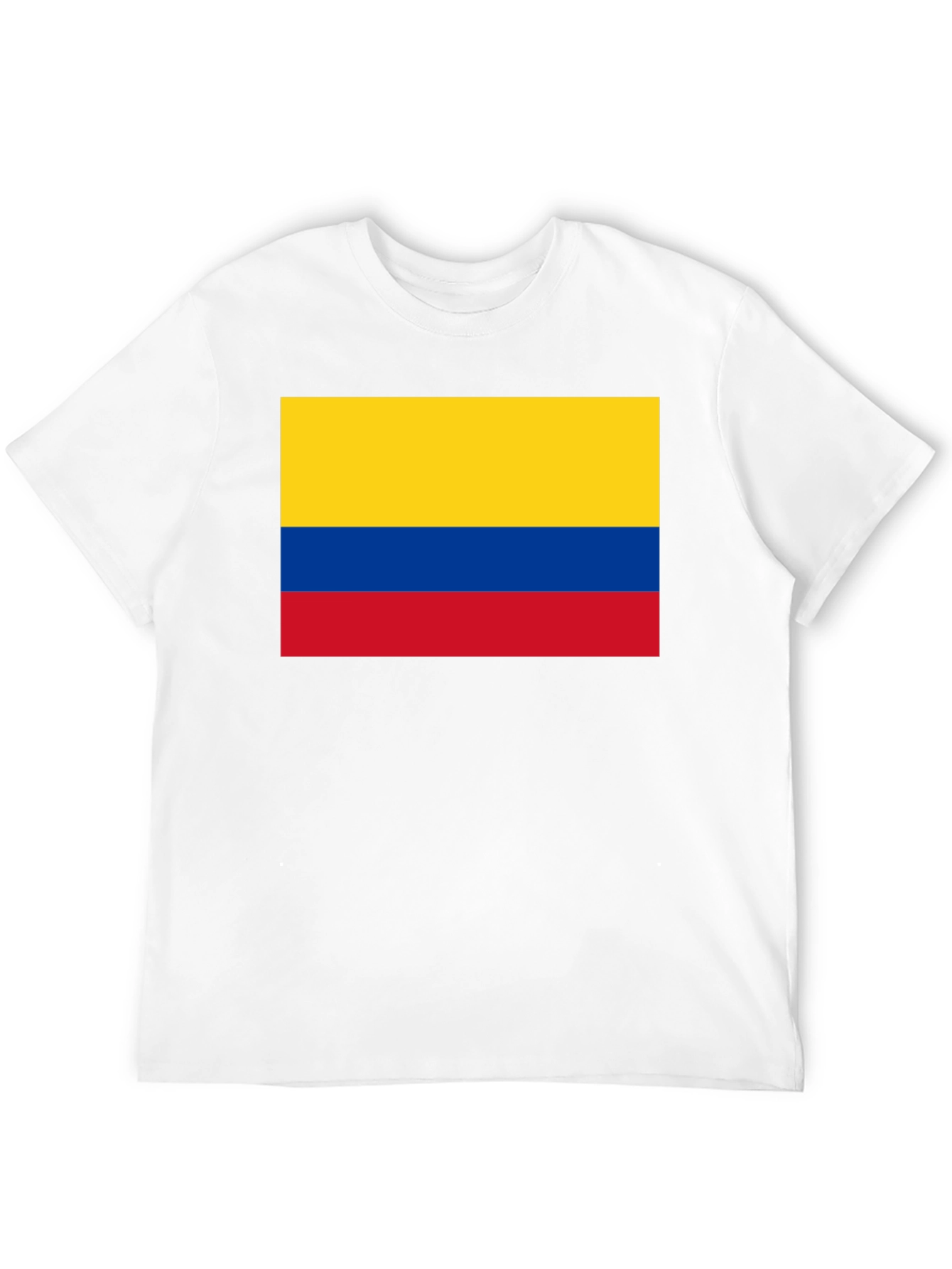 Colombian Flag Graphic Tee - Black Cotton T-Shirt