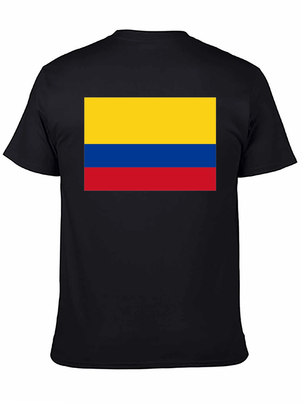 Colombian Flag Graphic Tee - Black Cotton T-Shirt