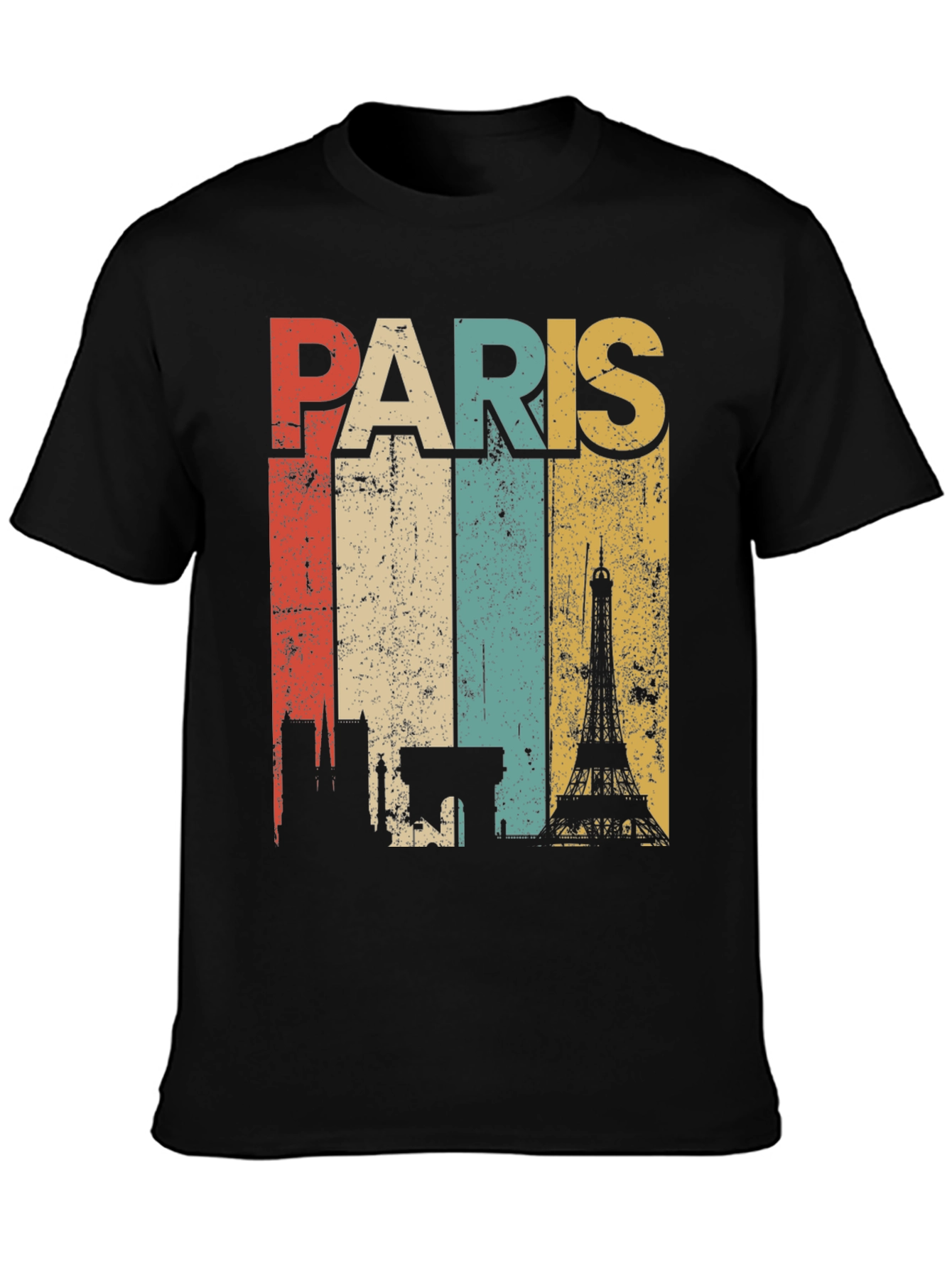 Retro Paris Skyline T-Shirt