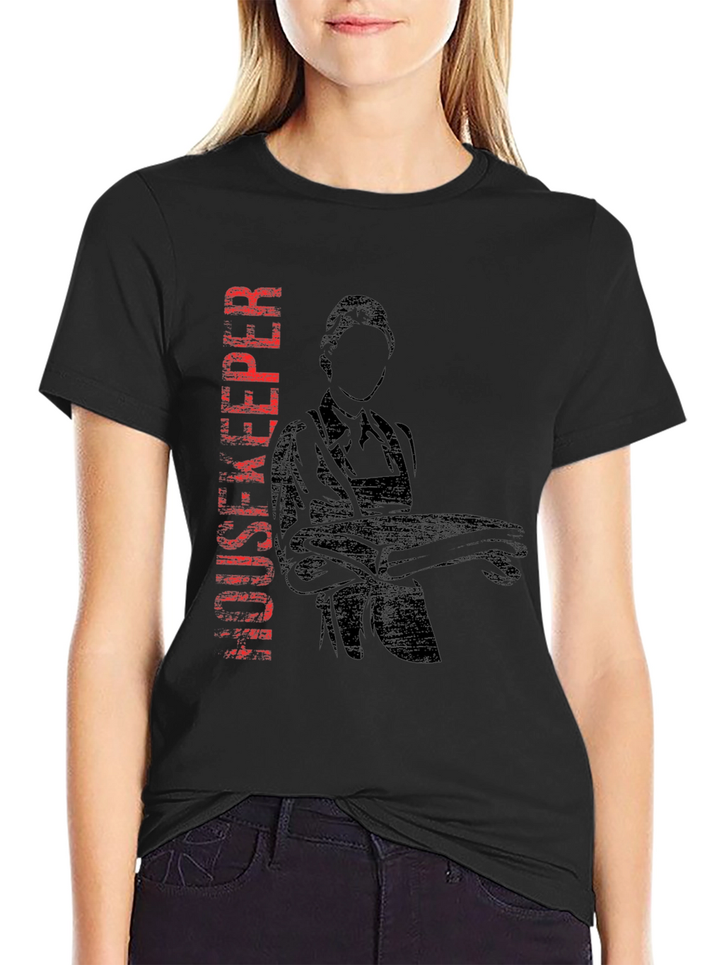 Housekeeper Graphic Black T-Shirt