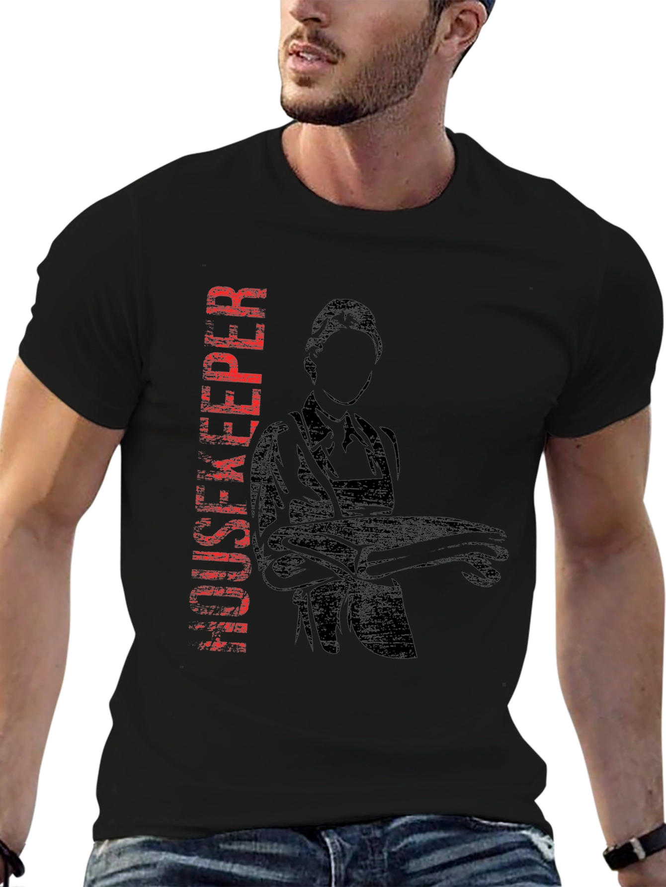 Housekeeper Graphic Black T-Shirt