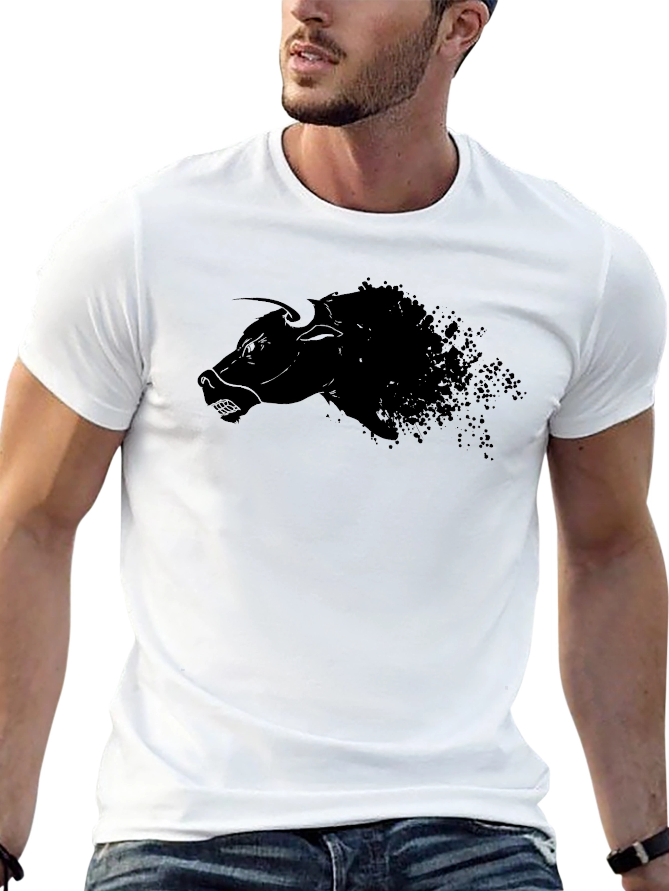 Black Bull Graphic Tee - Bold Style