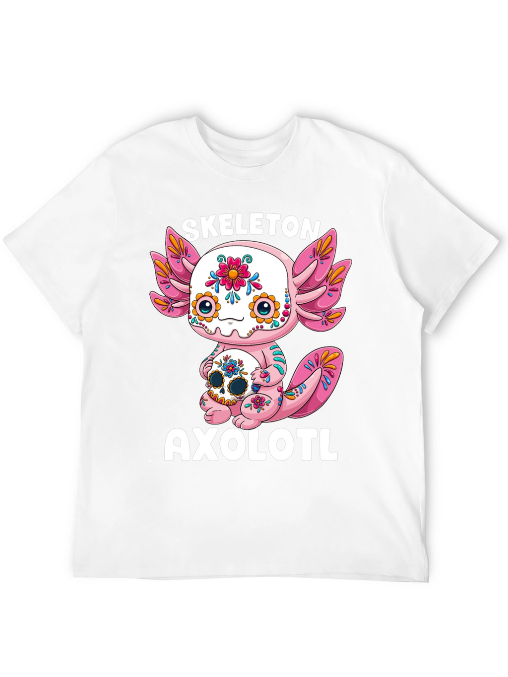 Skeleton Axolotl T-Shirt - Day of the Dead