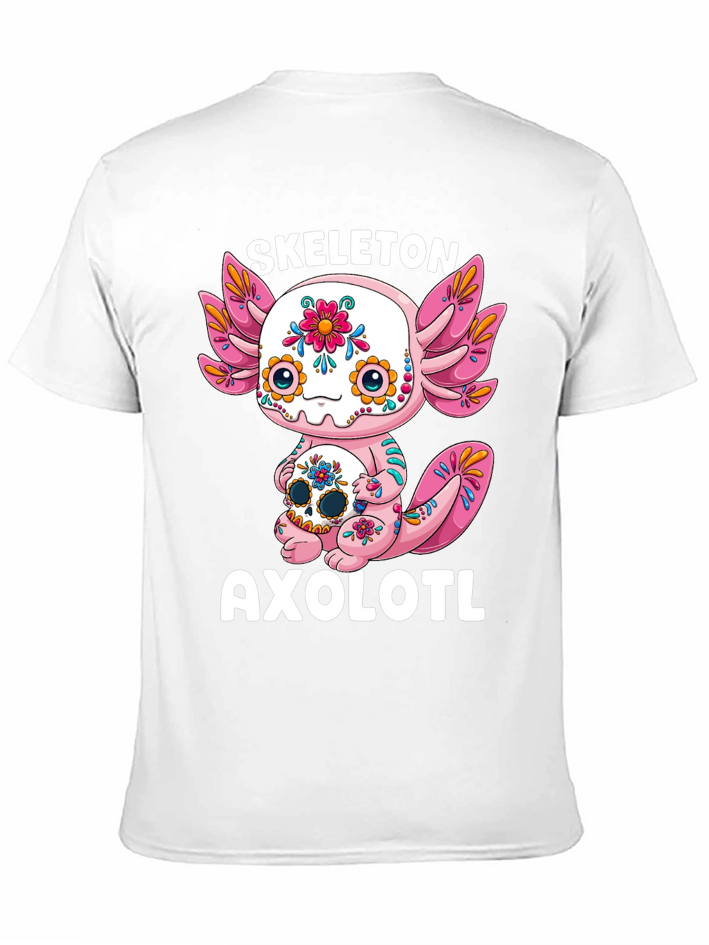 Skeleton Axolotl T-Shirt - Day of the Dead