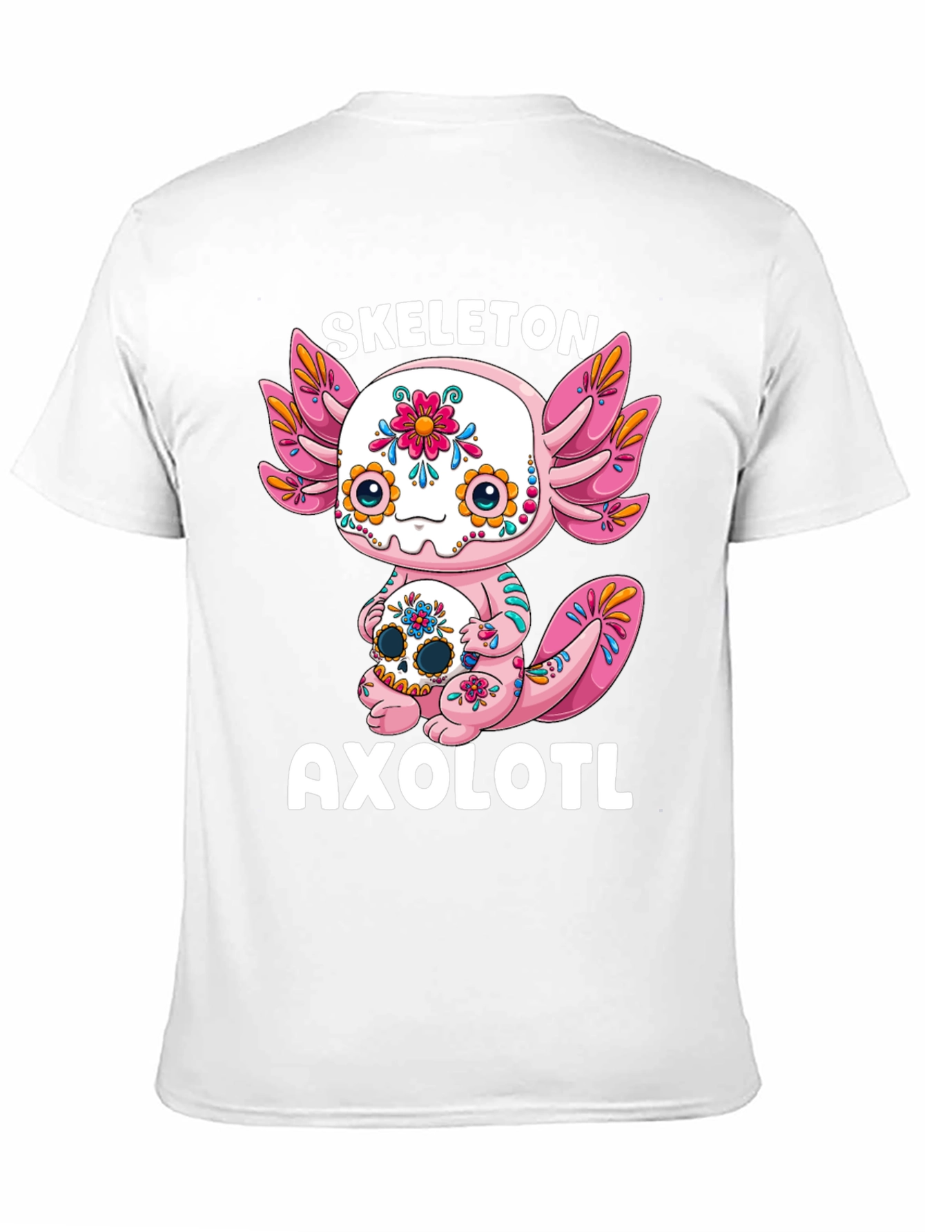 Skeleton Axolotl T-Shirt - Day of the Dead