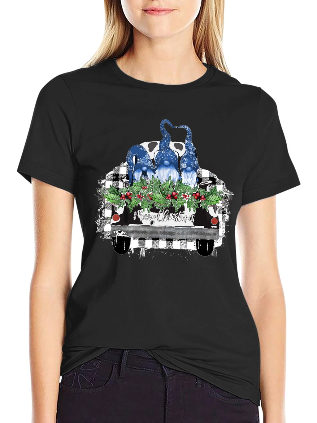 Merry Christmas Gnomes on Truck T-Shirt