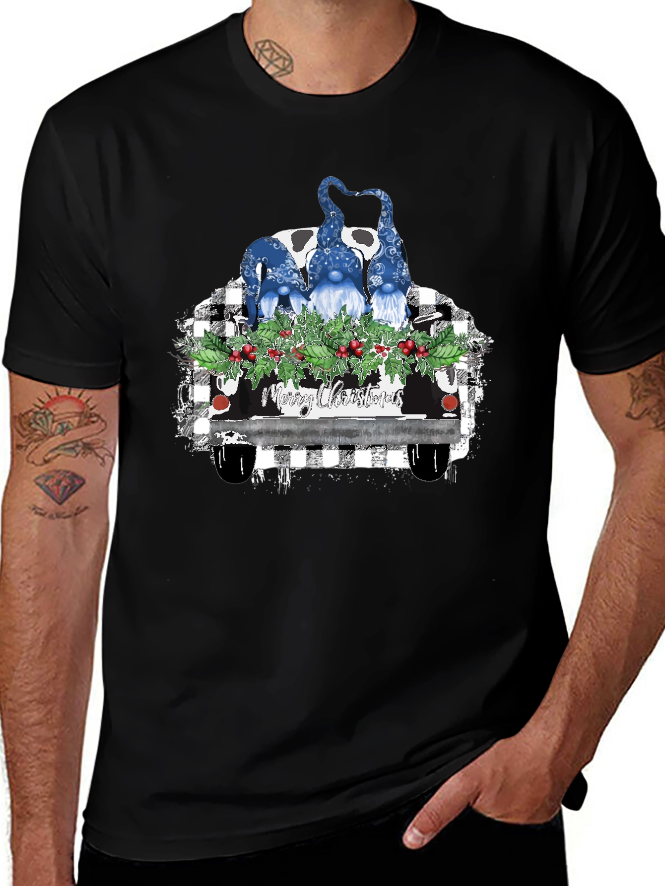 Merry Christmas Gnomes on Truck T-Shirt
