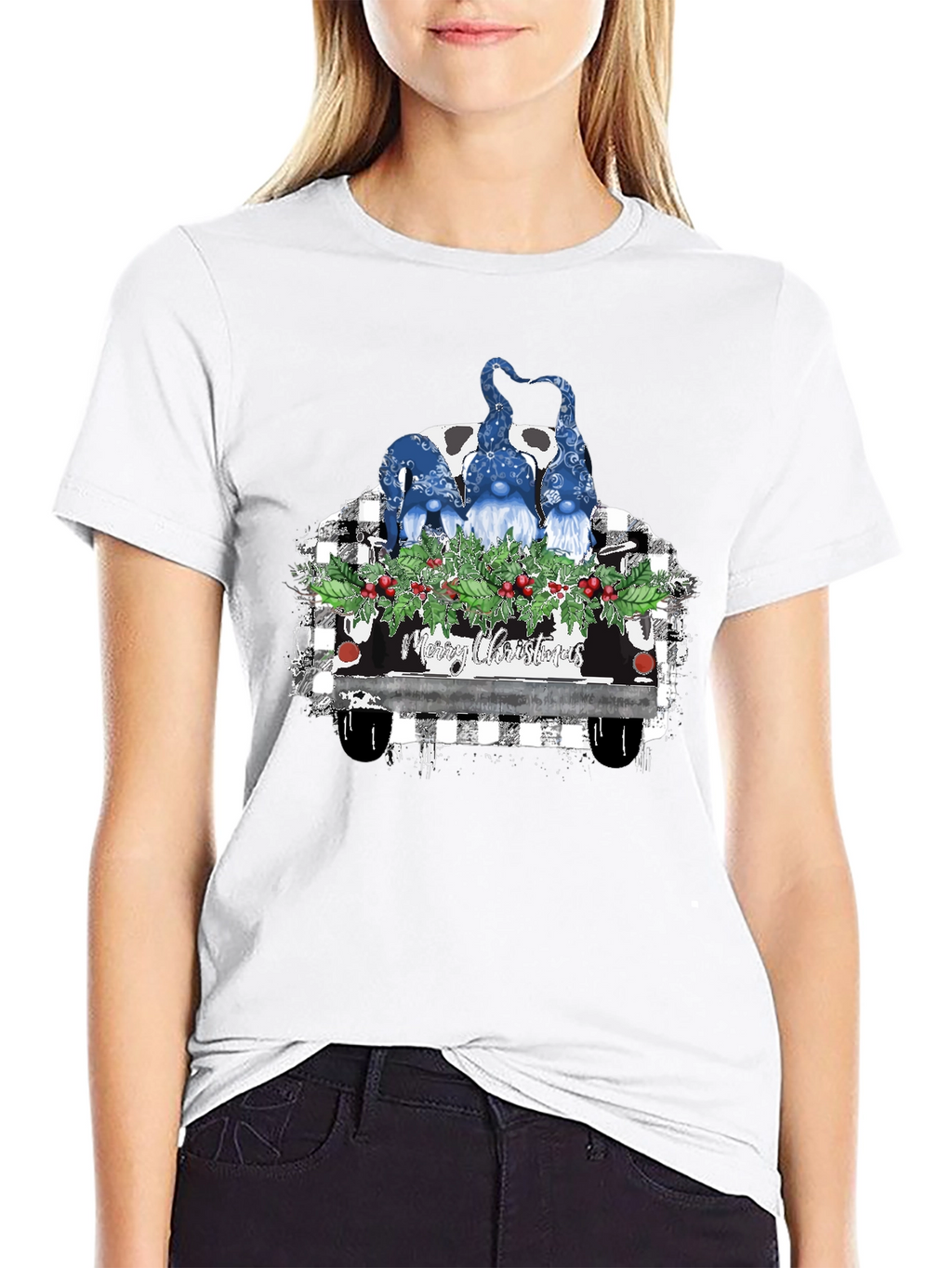 Merry Christmas Gnomes on Truck T-Shirt