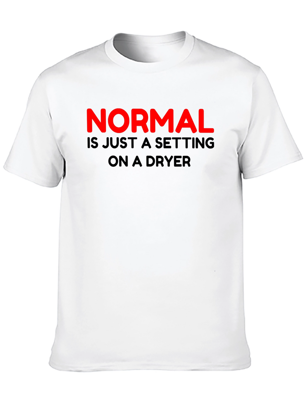 Normal Dryer Setting Mens Black T-Shirt