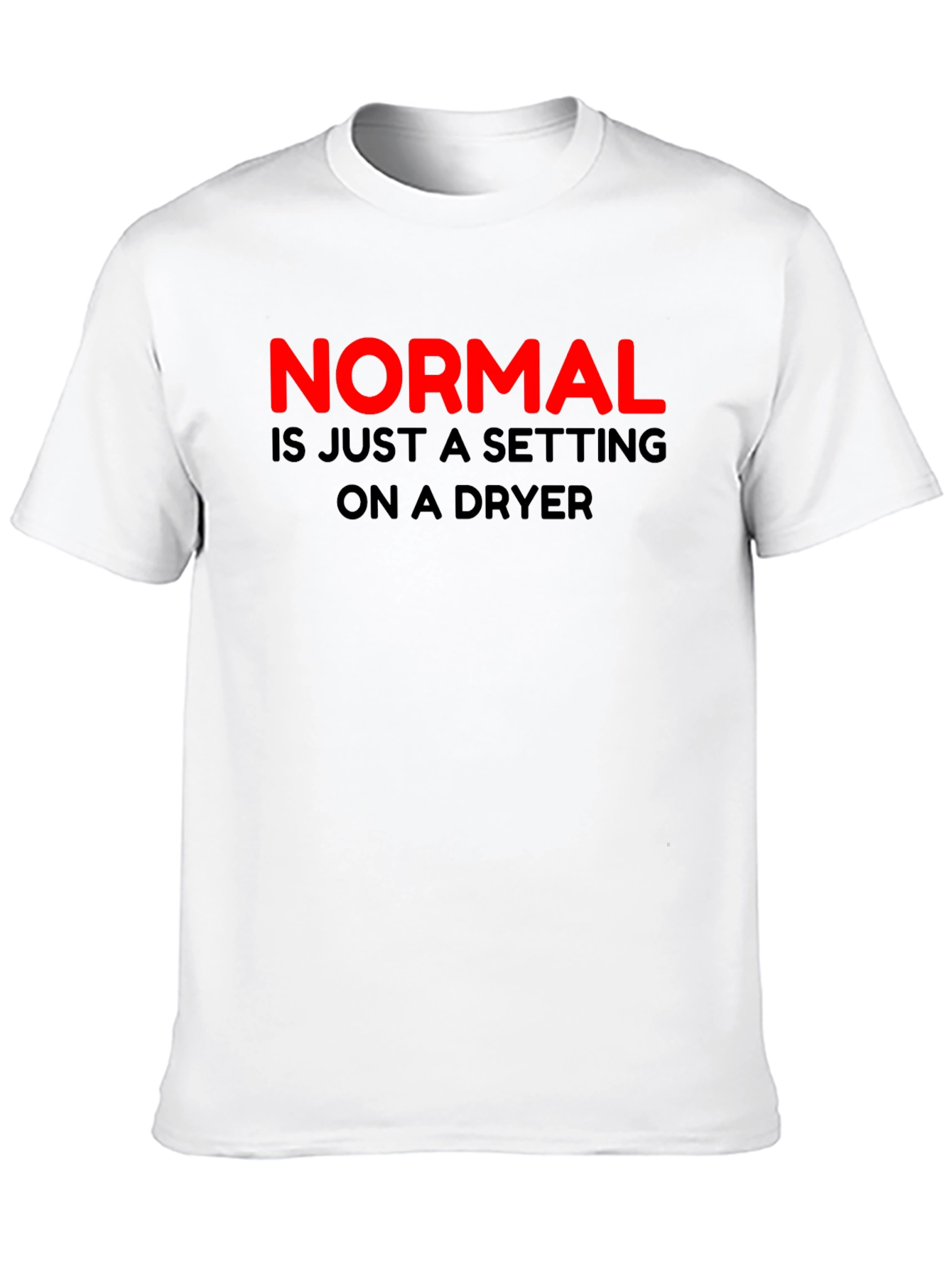 Normal Dryer Setting Mens Black T-Shirt
