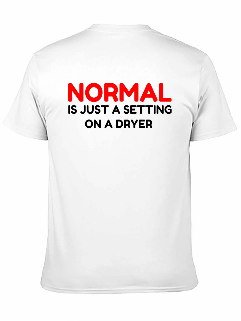 Normal Dryer Setting Mens Black T-Shirt