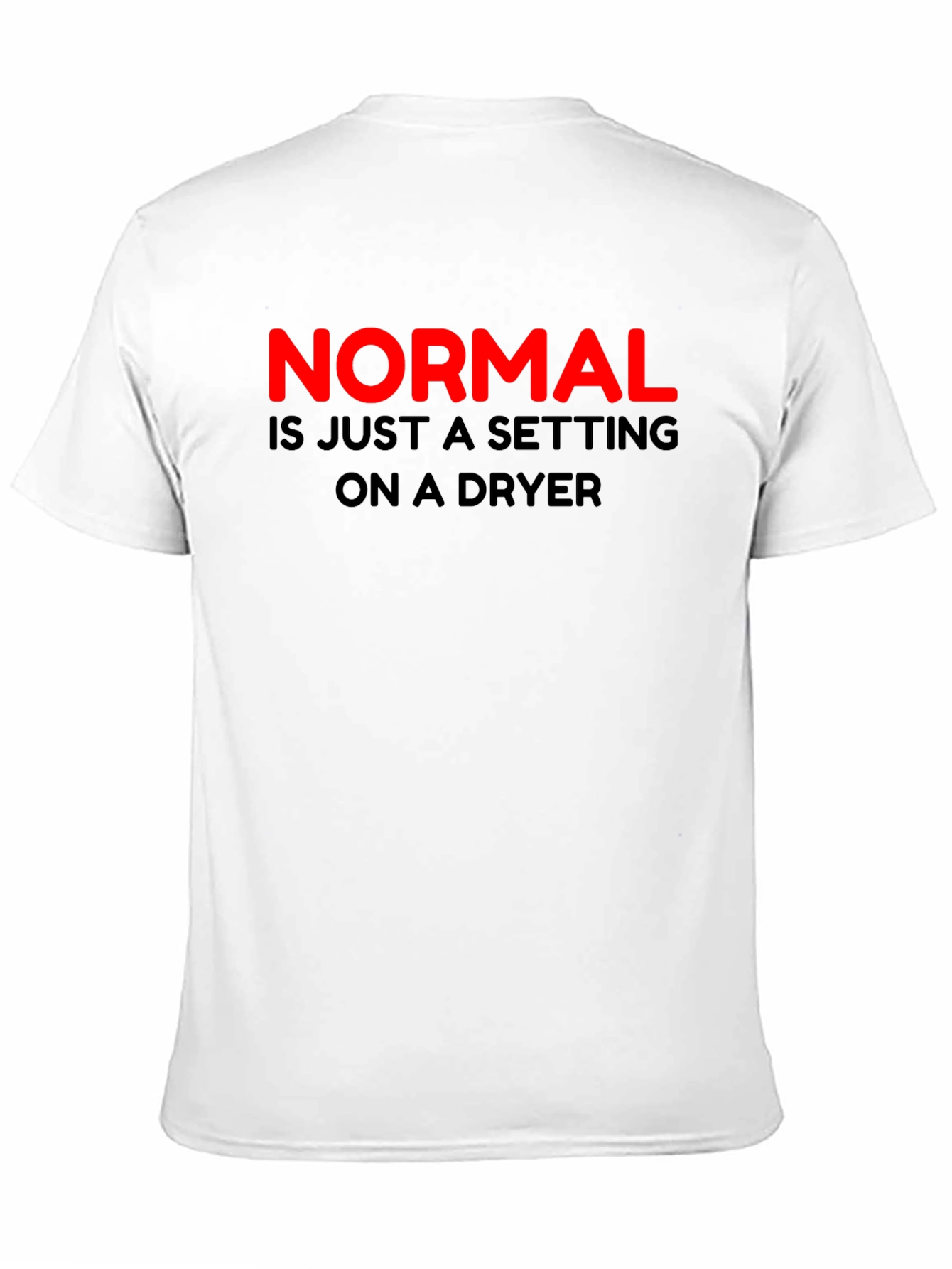 Normal Dryer Setting Mens Black T-Shirt