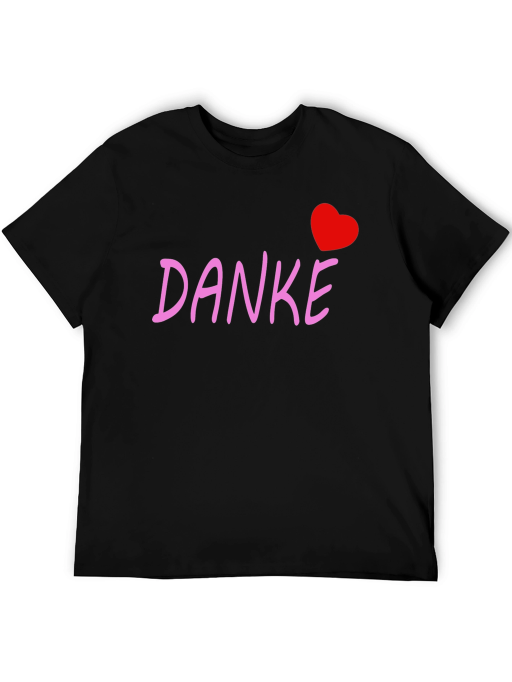 Danke Heart Tee - Black Cotton Blend