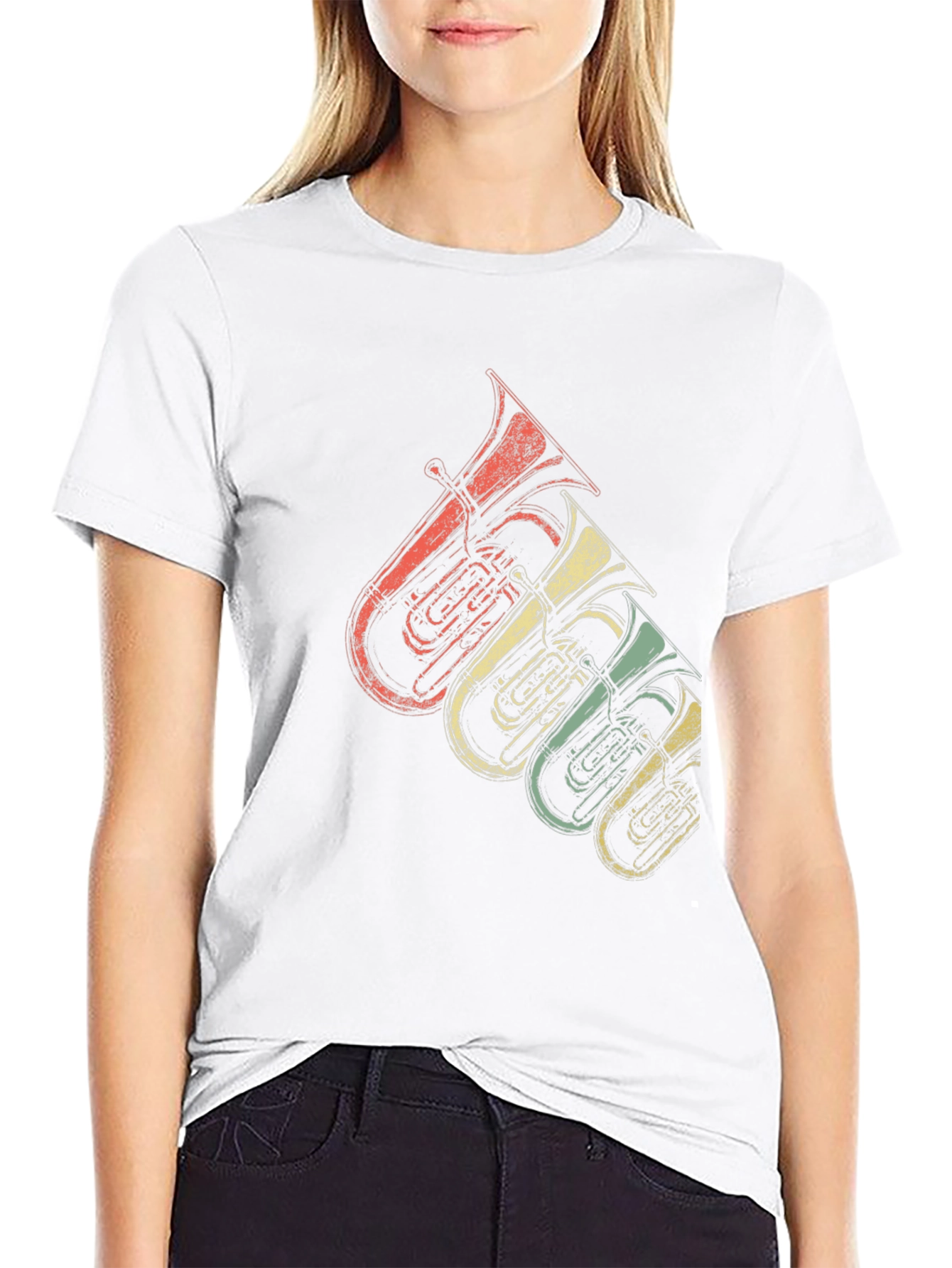 Retro Tuba Music Lover T-Shirt