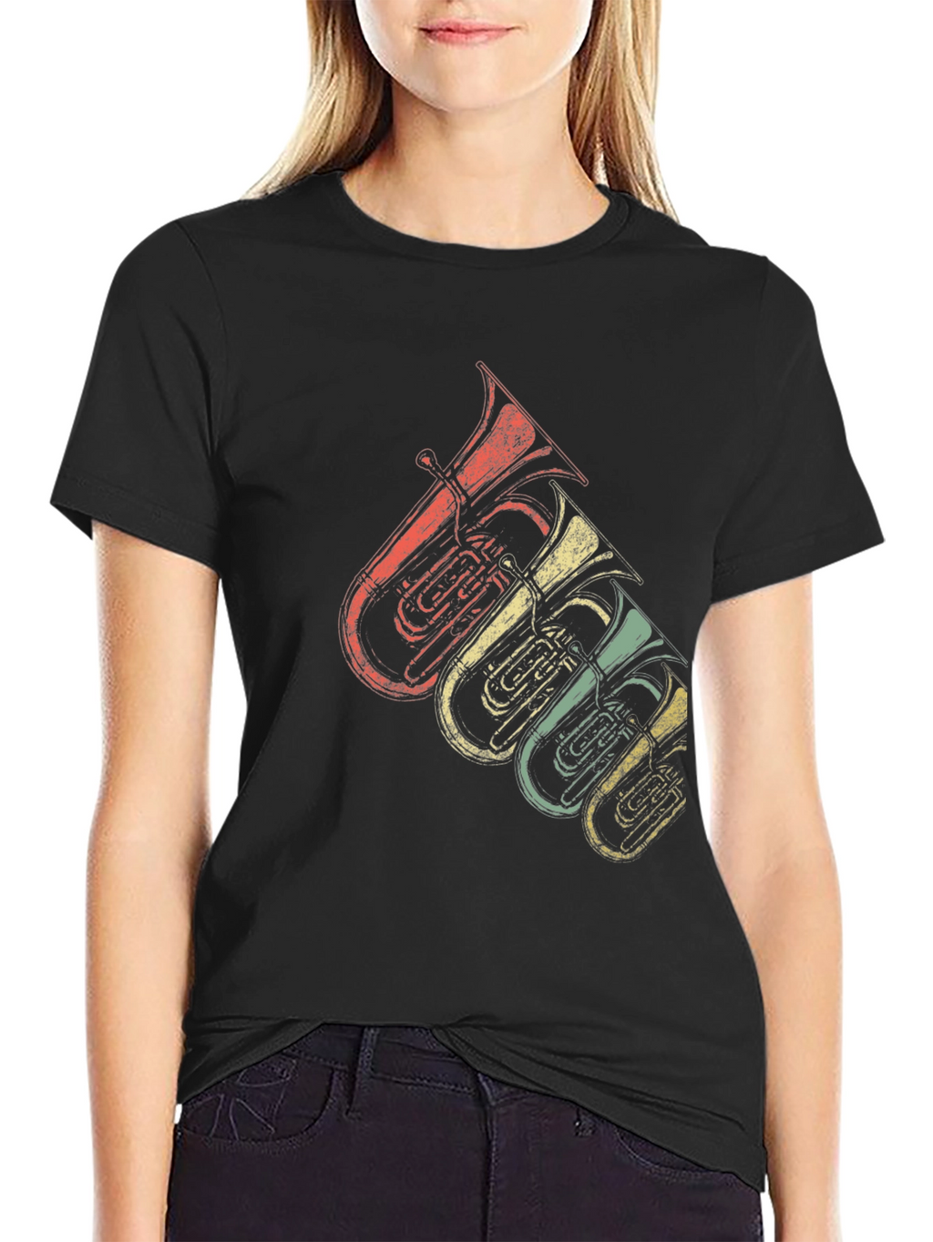 Retro Tuba Music Lover T-Shirt