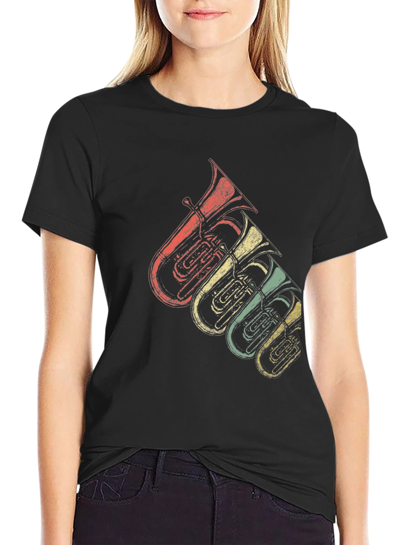 Retro Tuba Music Lover T-Shirt