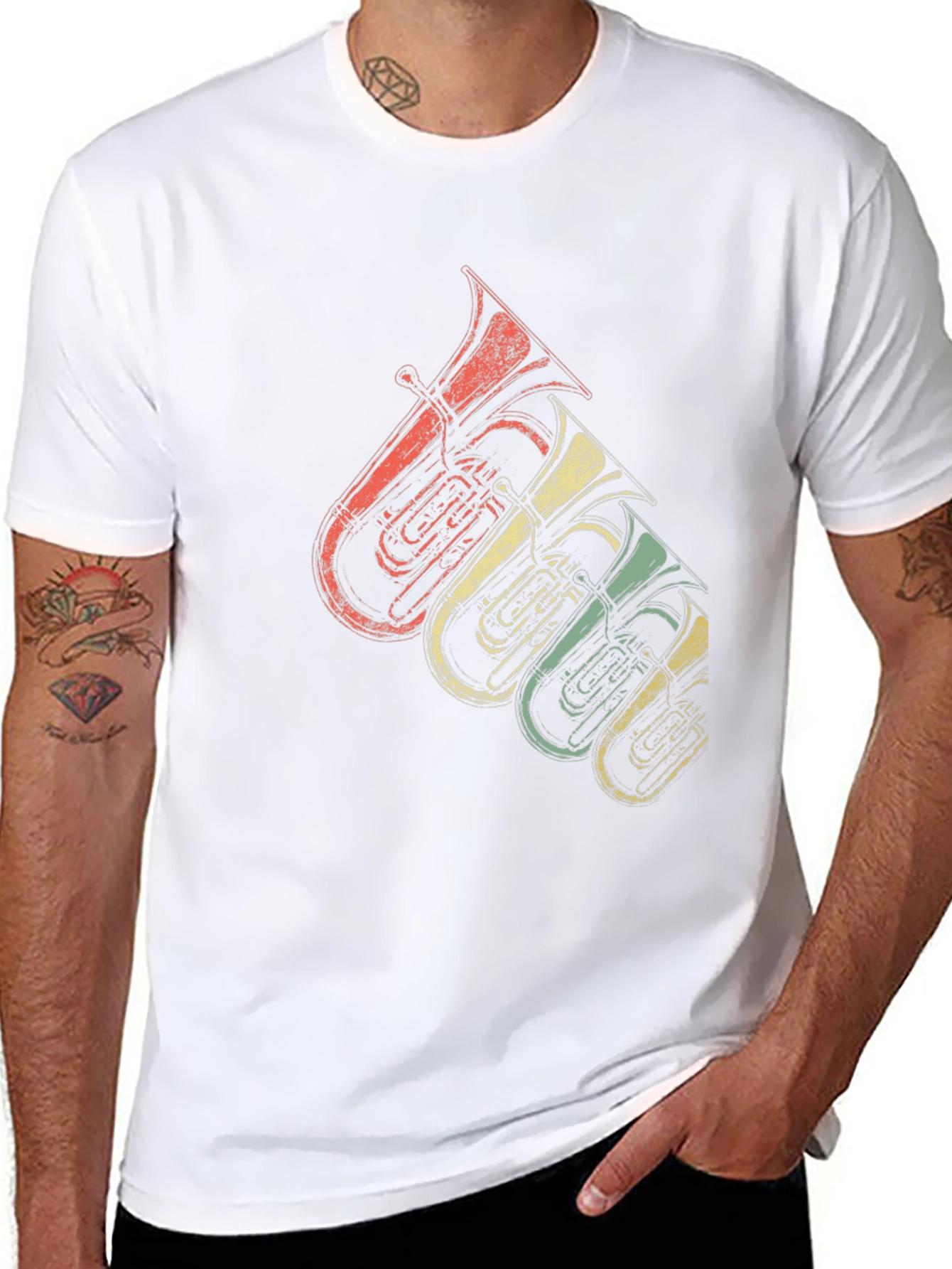 Retro Tuba Music Lover T-Shirt