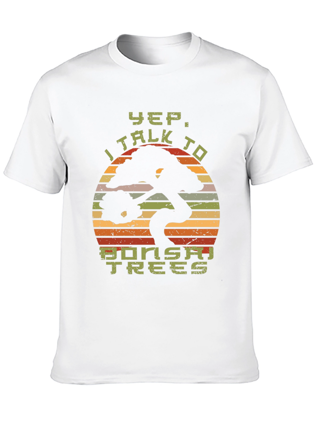Yep I Talk to Bonsai Trees Black T-Shirt