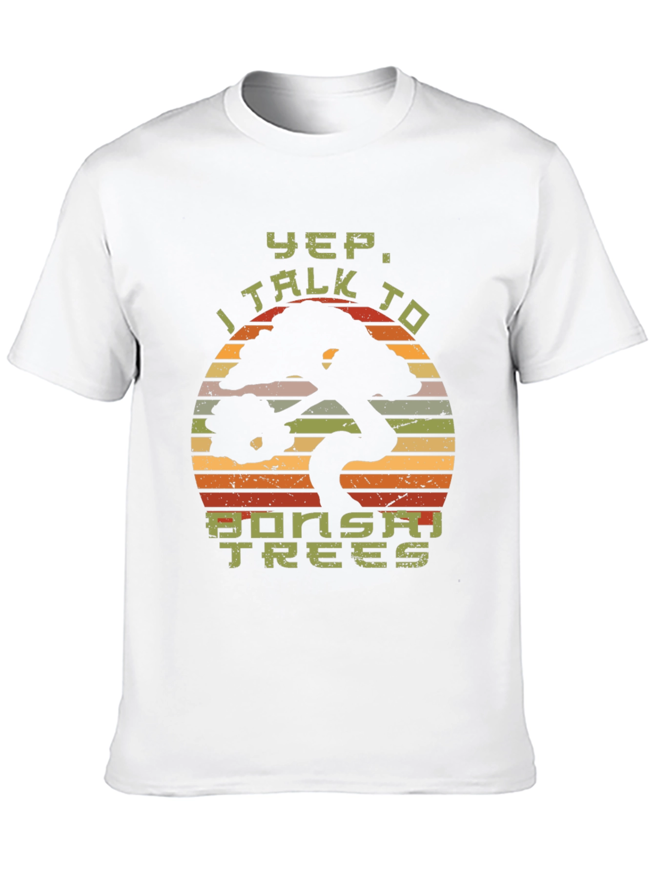 Yep I Talk to Bonsai Trees Black T-Shirt