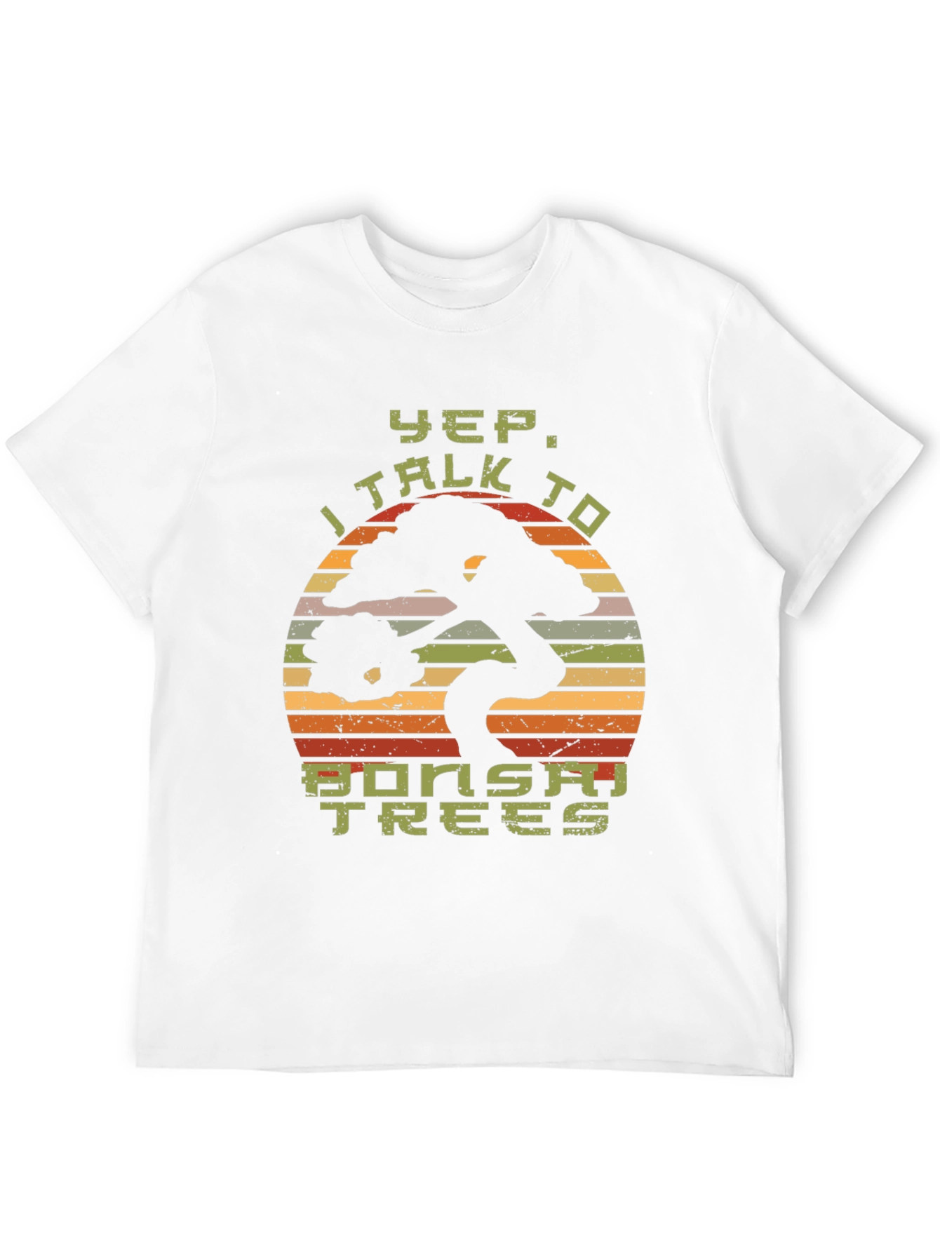 Yep I Talk to Bonsai Trees Black T-Shirt