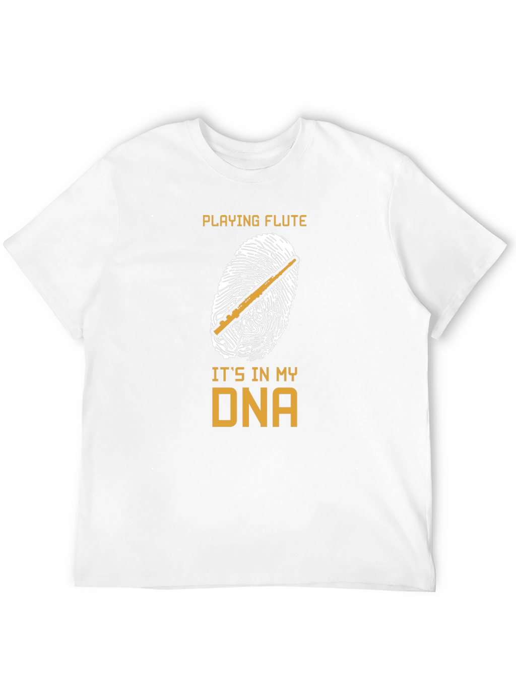 Playing Flute DNA T-Shirt Musician Gift