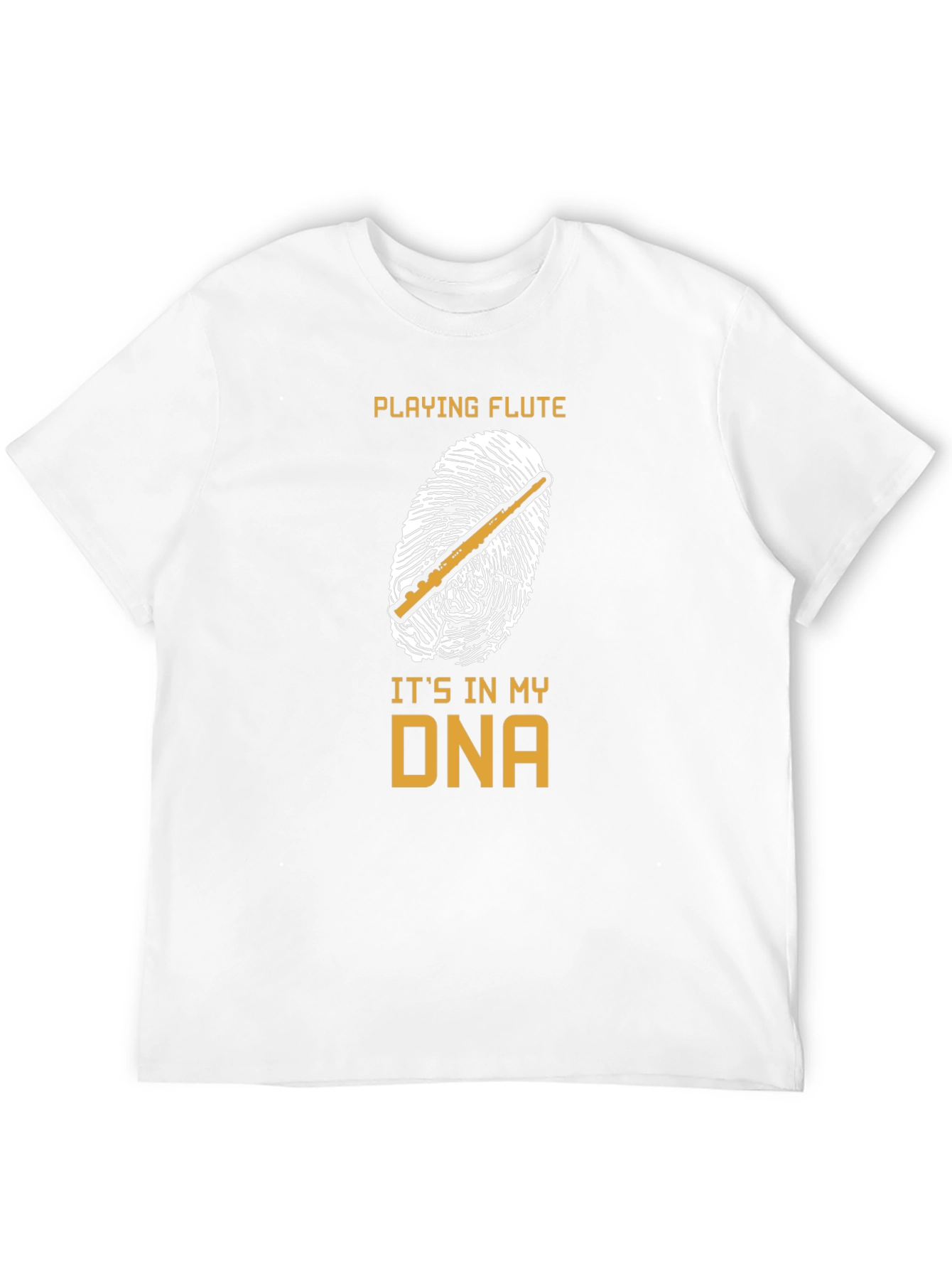 Playing Flute DNA T-Shirt Musician Gift