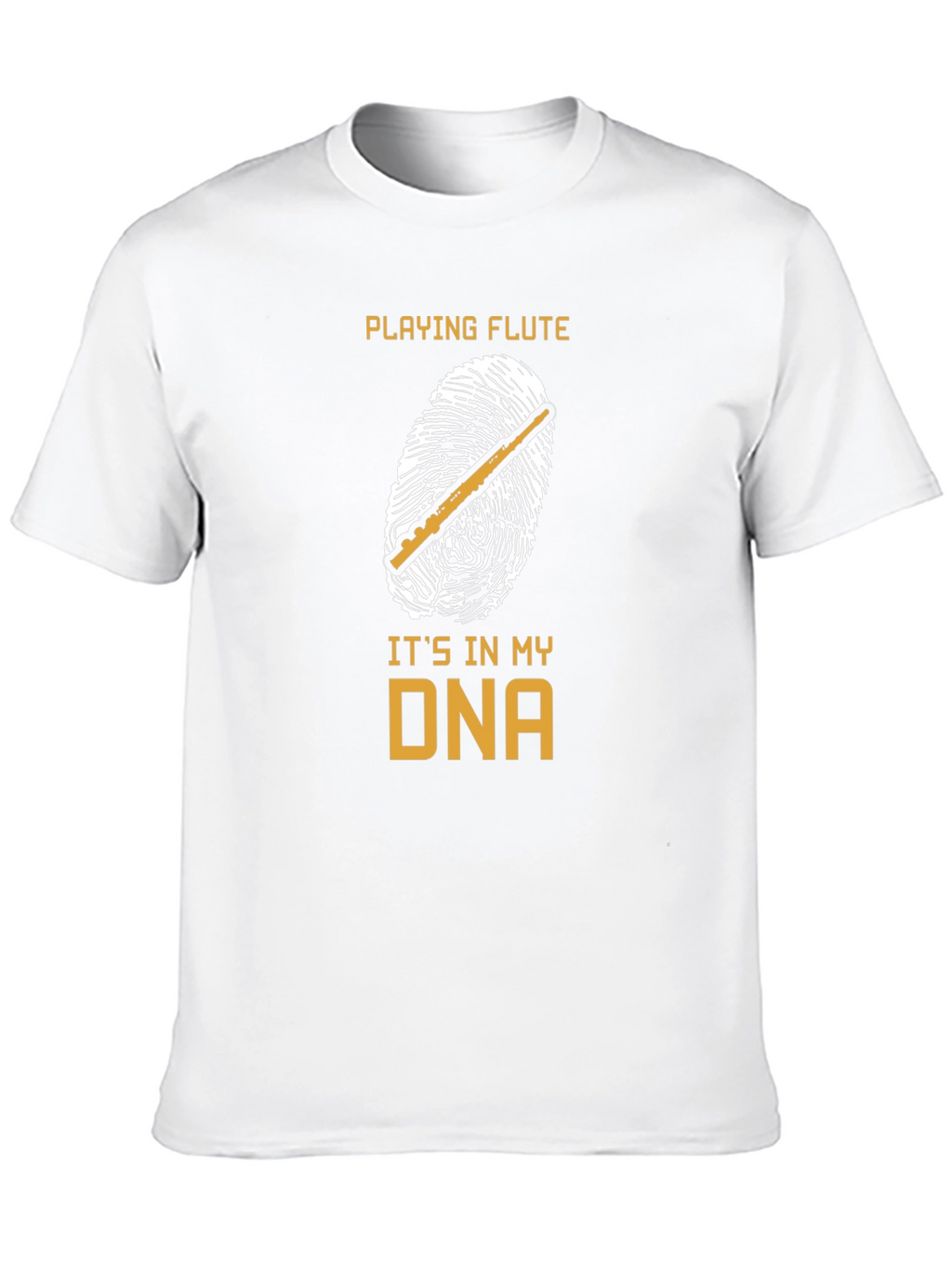 Playing Flute DNA T-Shirt Musician Gift