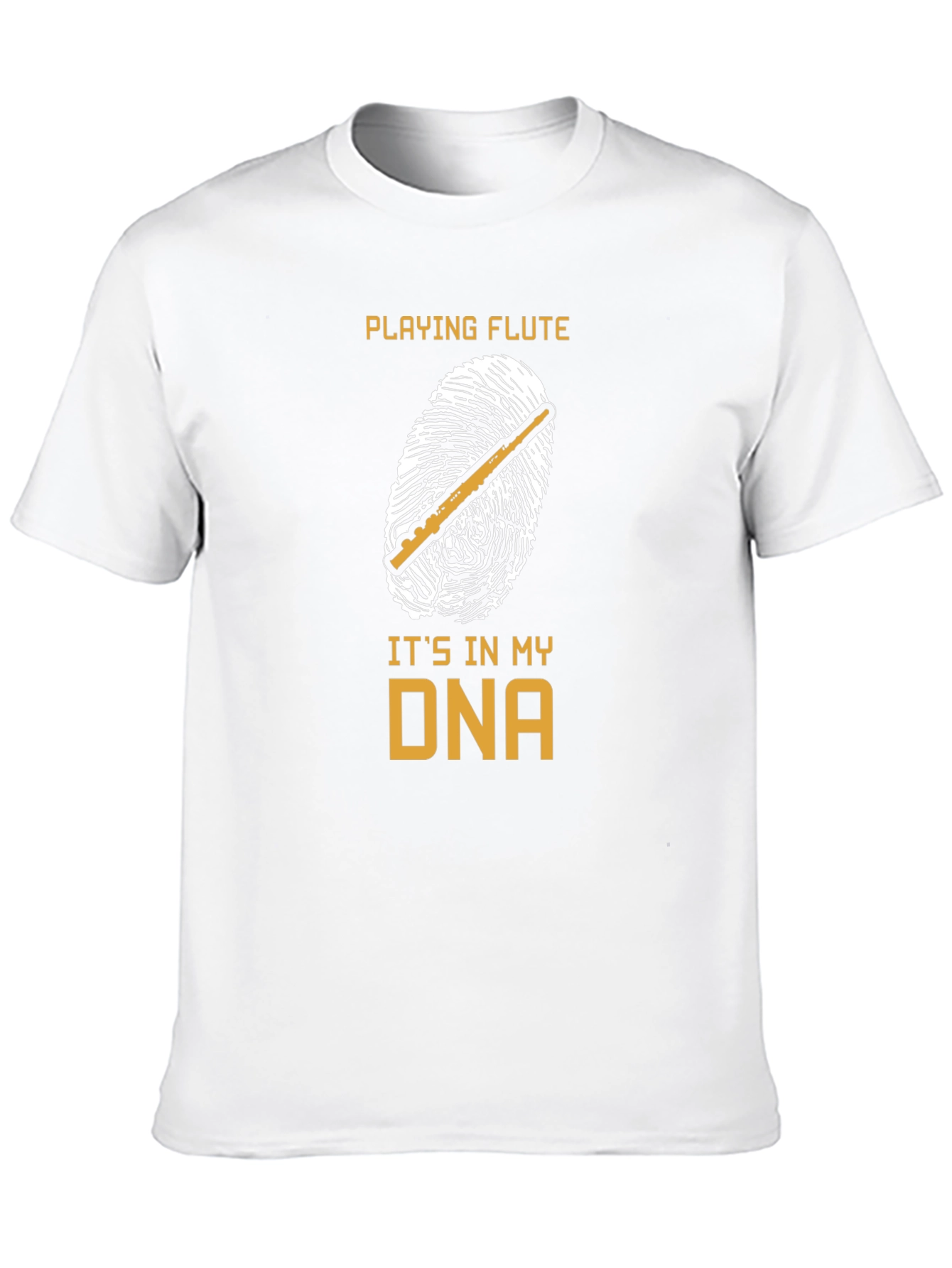 Playing Flute DNA T-Shirt Musician Gift