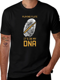 Playing Flute DNA T-Shirt Musician Gift