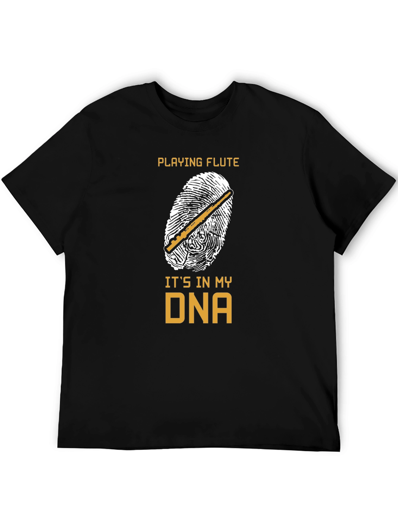 Playing Flute DNA T-Shirt Musician Gift